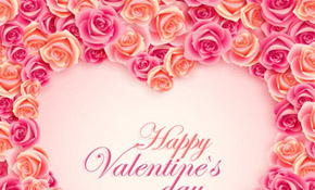Pink Red Roses Vector Graphic